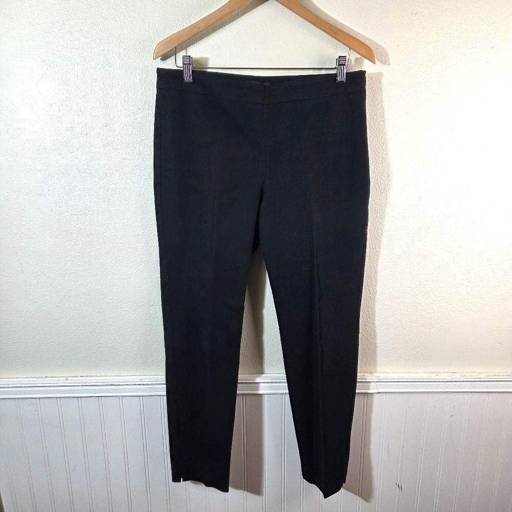 Talbots Chatham Womens Black Slim Ankle Dress Pants Size 10 Stretch Trousers